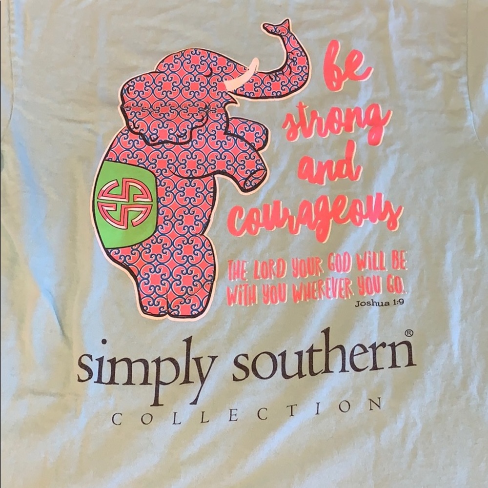 Simply Southern strong and courageous t shirt
